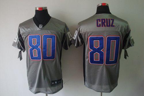  Giants #80 Victor Cruz Grey Shadow Men's Stitched NFL Elite Jersey