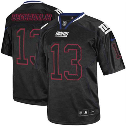  Giants #13 Odell Beckham Jr Lights Out Black Men's Stitched NFL Elite Jersey