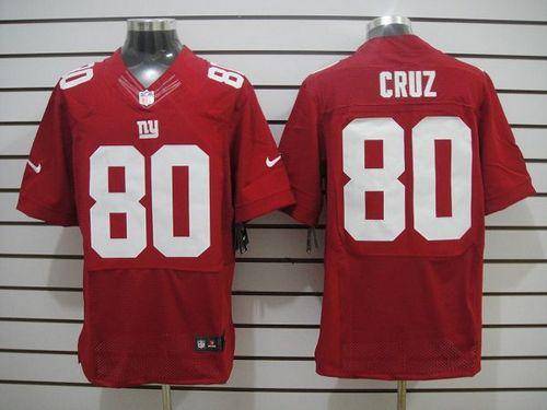  Giants #80 Victor Cruz Red Alternate Men's Stitched NFL Elite Jersey