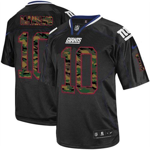  Giants #10 Eli Manning Black Men's Stitched NFL Elite Camo Fashion Jersey