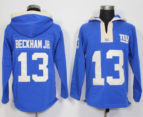New York Giants #13 Odell Beckham Jr Royal Blue Player Winning Method Pullover NFL Hoodie