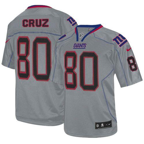 Giants #80 Victor Cruz Lights Out Grey Men's Stitched NFL Elite Jersey