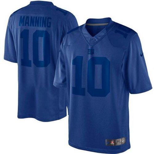  Giants #10 Eli Manning Royal Blue Men's Stitched NFL Drenched Limited Jersey
