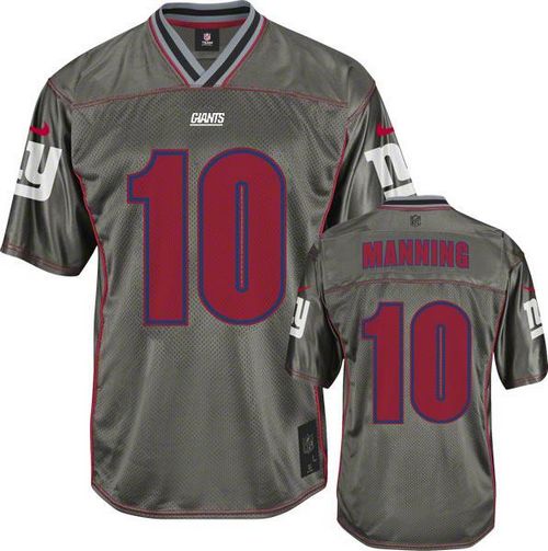  Giants #10 Eli Manning Grey Men's Stitched NFL Elite Vapor Jersey