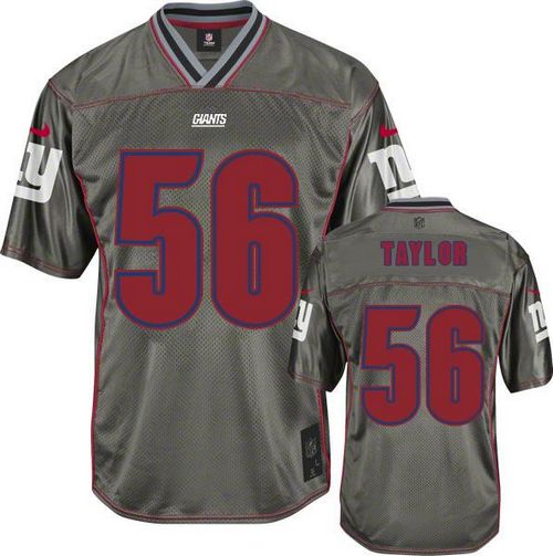  Giants #56 Lawrence Taylor Grey Men's Stitched NFL Elite Vapor Jersey