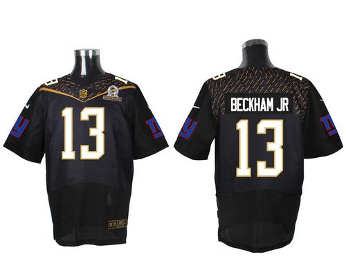  Giants #13 Odell Beckham Jr Black 2016 Pro Bowl Men's Stitched NFL Elite Jersey