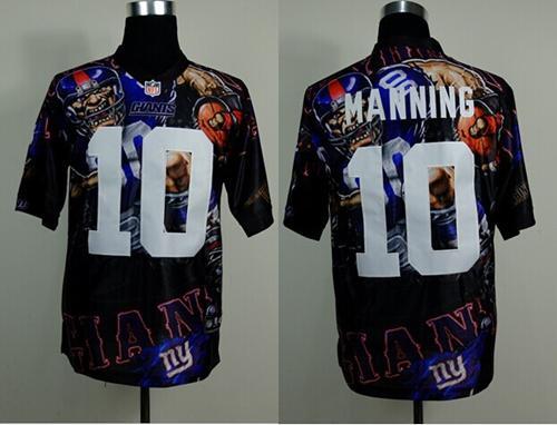  Giants #10 Eli Manning Team Color Men's Stitched NFL Elite Fanatical Version Jersey
