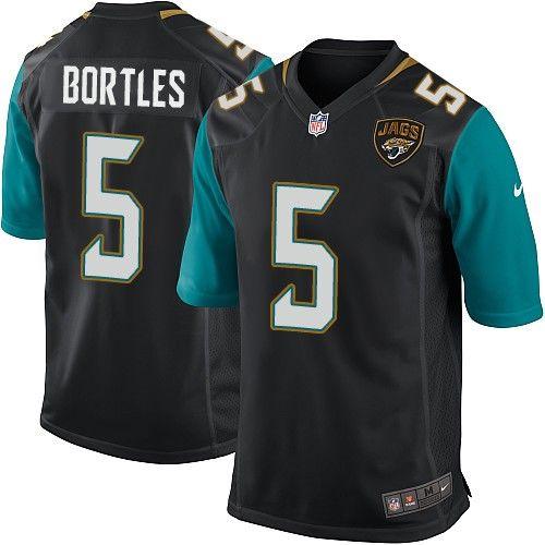  Jaguars #5 Blake Bortles Black Alternate Men's Stitched NFL Game Jersey