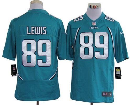  Jaguars #89 Marcedes Lewis Teal Green Team Color Men's Stitched NFL Game Jersey