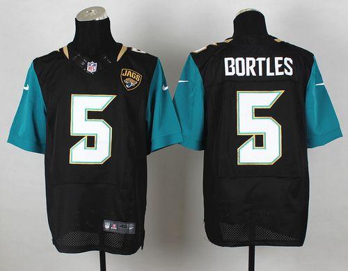  Jaguars #5 Blake Bortles Black Alternate Men's Stitched NFL Elite Jersey