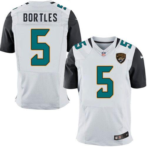  Jaguars #5 Blake Bortles White Men's Stitched NFL Elite Jersey
