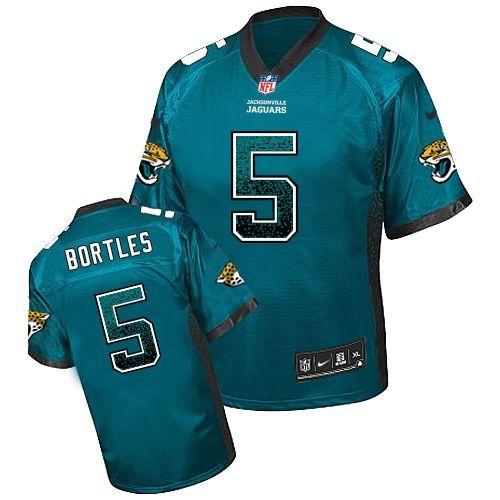  Jaguars #5 Blake Bortles Teal Green Team Color Men's Stitched NFL Elite Drift Fashion Jersey