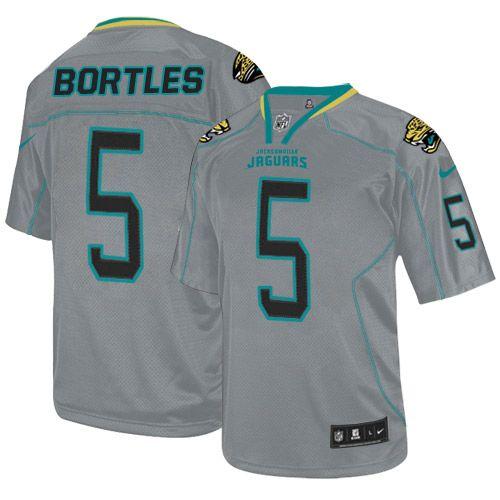  Jaguars #5 Blake Bortles Lights Out Grey Men's Stitched NFL Elite Jersey