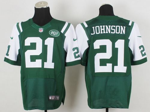 Jets #21 Chris Johnson Green Team Color Men's Stitched NFL Elite Jersey