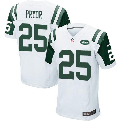  Jets #25 Calvin Pryor White Men's Stitched NFL Elite Jersey