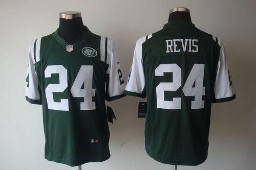  Jets #24 Darrelle Revis Green Team Color Men's Stitched NFL Limited Jersey