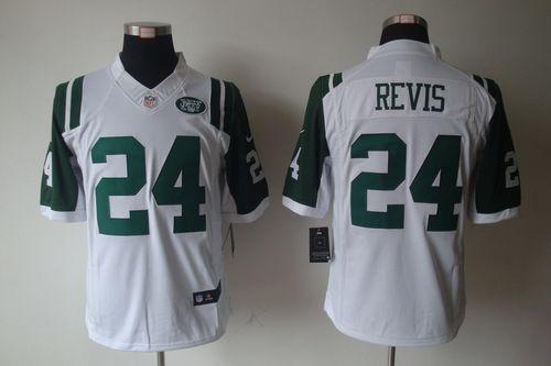  Jets #24 Darrelle Revis White Men's Stitched NFL Limited Jersey