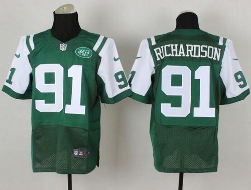  Jets #91 Sheldon Richardson Green Team Color Men's Stitched NFL Elite Jersey