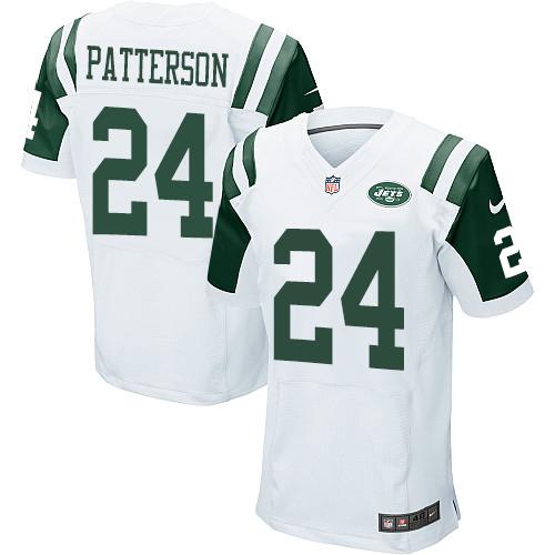  Jets #24 Dimitri Patterson White Men's Stitched NFL Elite Jersey