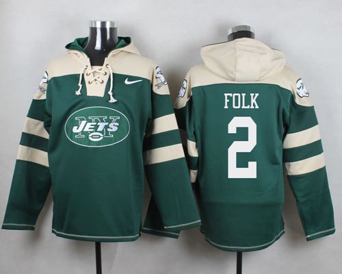  Jets #2 Nick Folk Green Player Pullover NFL Hoodie