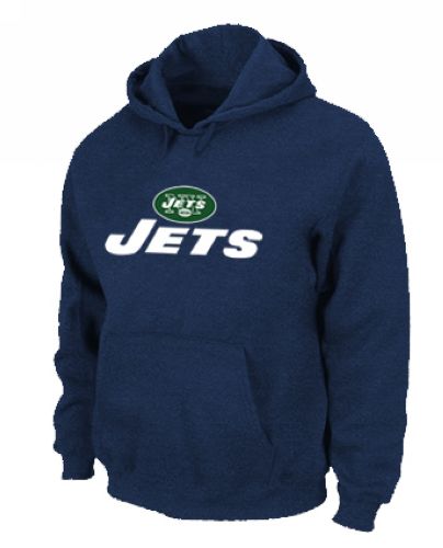 New York Jets Authentic Logo Pullover Hoodie Dark Blue