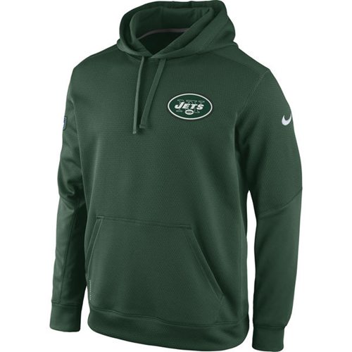 New York Jets  KO Chain Fleece Pullover Performance Hoodie Green