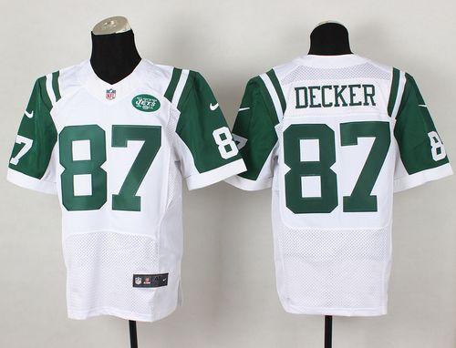 Jets #87 Eric Decker White Men's Stitched NFL Elite Jersey