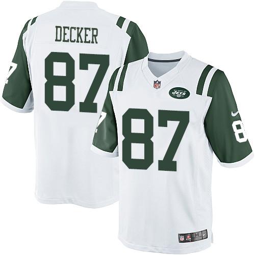  Jets #87 Eric Decker White Men's Stitched NFL Limited Jersey