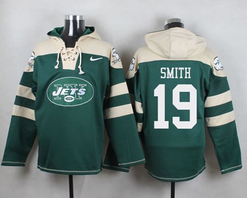  Jets #19 Devin Smith Green Player Pullover NFL Hoodie