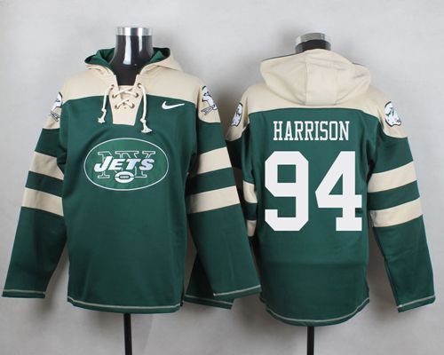  Jets #94 Damon Harrison Green Player Pullover NFL Hoodie