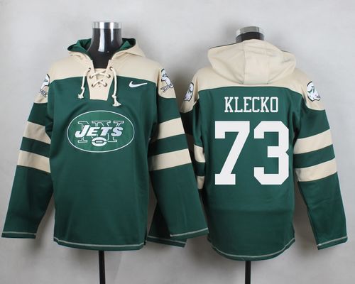 New York Jets #73 Joe Klecko Green Sawyer Hooded Sweatshirt NFL Hoodie