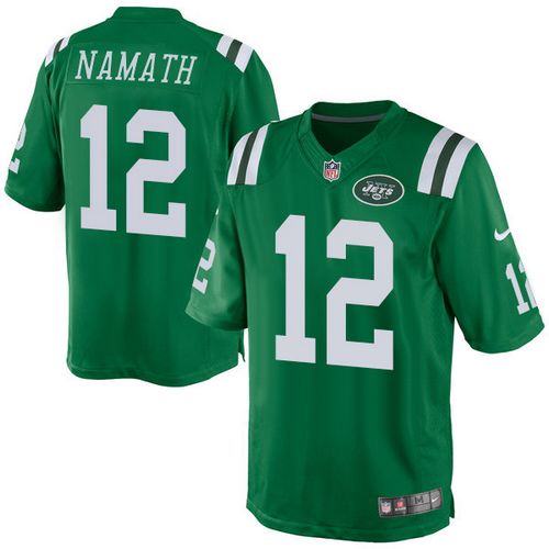 Jets #12 Joe Namath Green Men's Stitched NFL Elite Rush Jersey