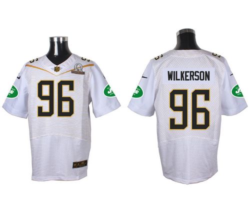  Jets #96 Muhammad Wilkerson White 2016 Pro Bowl Men's Stitched NFL Elite Jersey