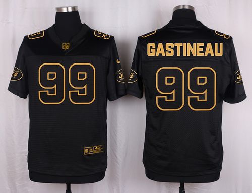  Jets #99 Mark Gastineau Black Men's Stitched NFL Elite Pro Line Gold Collection Jersey