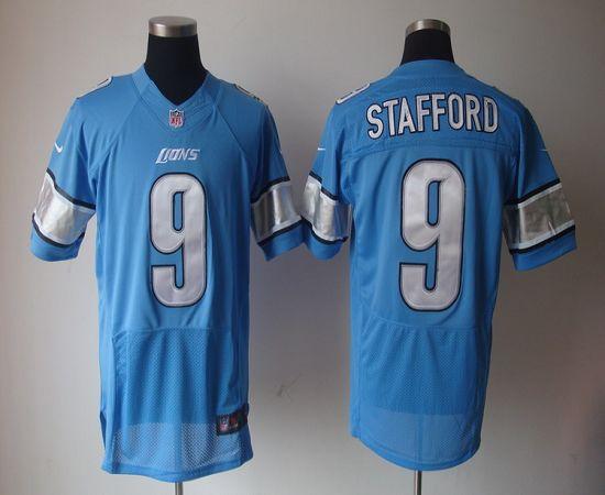  Lions #9 Matthew Stafford Blue Team Color Men's Stitched NFL Elite Jersey