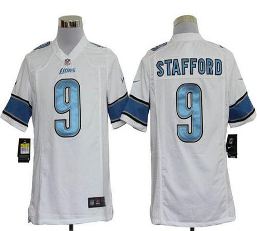  Lions #9 Matthew Stafford White Men's Stitched NFL Game Jersey