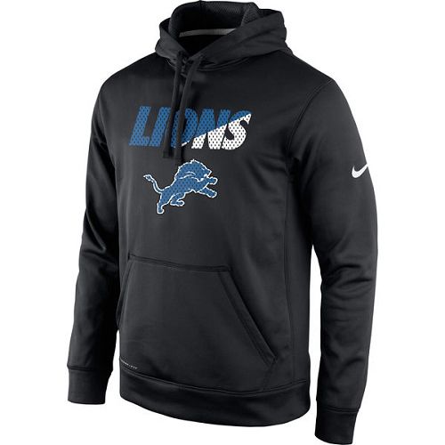 Men's Detroit Lions  Black Kick Off Staff Performance Pullover Hoodie