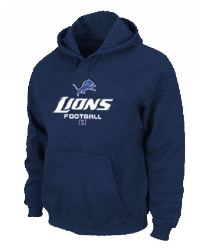 Detroit Lions Critical Victory Pullover Hoodie Dark Blue