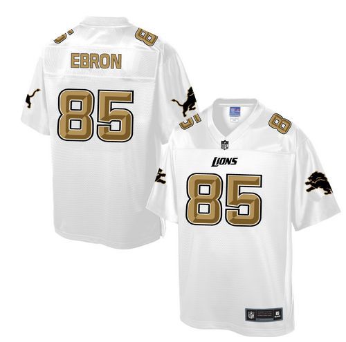  Lions #85 Eric Ebron White Men's NFL Pro Line Fashion Game Jersey