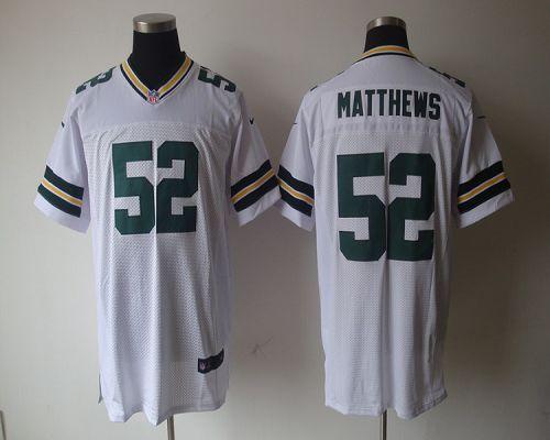  Packers #52 Clay Matthews White Men's Stitched NFL Elite Jersey
