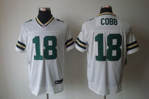  Packers #18 Randall Cobb White Men's Stitched NFL Elite Jersey