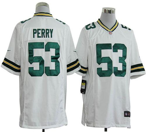  Packers #53 Nick Perry White Men's Stitched NFL Game Jersey