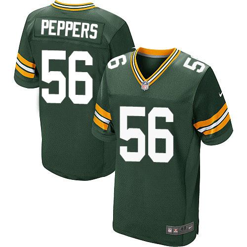  Packers #56 Julius Peppers Green Team Color Men's Stitched NFL Elite Jersey