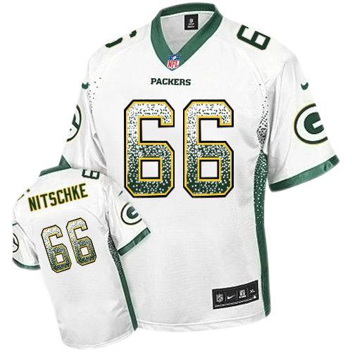  Packers #66 Ray Nitschke White Men's Stitched NFL Elite Drift Fashion Jersey