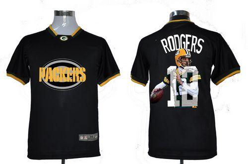  Packers #12 Aaron Rodgers Black Men's NFL Game All Star Fashion Jersey