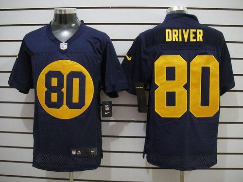  Packers #80 Donald Driver Navy Blue Alternate Men's Stitched NFL Elite Jersey