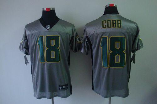  Packers #18 Randall Cobb Grey Shadow Men's Stitched NFL Elite Jersey