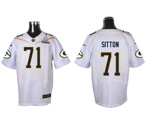  Packers #71 Josh Sitton White 2016 Pro Bowl Men's Stitched NFL Elite Jersey