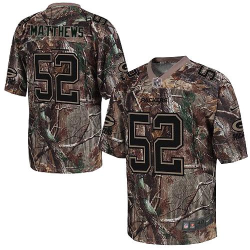  Packers #52 Clay Matthews Camo Men's Stitched NFL Realtree Elite Jersey