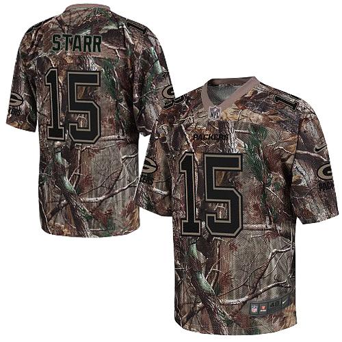  Packers #15 Bart Starr Camo Men's Stitched NFL Realtree Elite Jersey